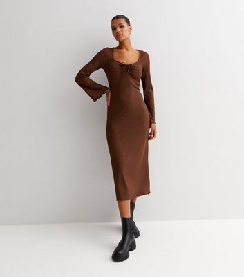 dark brown dress